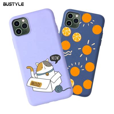 China Eco-friendly Custom Design Liquid Silicone Feel TPU Phone Case For iPhone 11 X XR Candy Color UV Printing Silicone Phone Case For Samsung S20 for sale