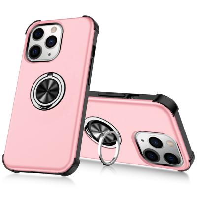 China Premium Anti-drop Smart Phone Case For iPhone Phone Shockproof Cover With Magnetic Phone Holder For iPhone 11 12 13 Pro Max Impact Case for sale