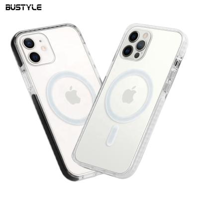 China Magsafe Phone Case Shockproof Custom Fast Charging Magnet Protect Cell Phone Cover For iPhone 13 Pro Max 13 Bumper Magsafe Clear PC Case for sale