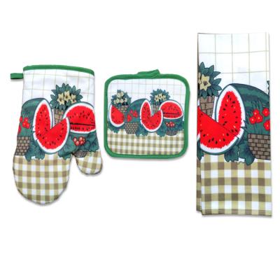 China Seasonal Cotton Printed Halloween Oven Mitts Stand Holder Heat Resistant Promotion Kitchen Pot for sale