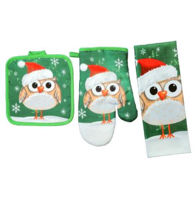 China Seasonal Cotton Printed Halloween Oven Mitts Stand Holder Heat Resistant Promotion Kitchen Pot for sale