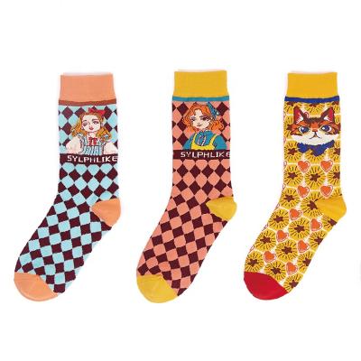 China QUICK DRY Jacquard Cotton Socks Cartoon Socks For Men Women for sale