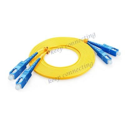 Cina 0.9mm UPC APC G657A2 Duplex Fiber Optical Patch Cord per SC FC LC ST MTRJ MU DIN in vendita