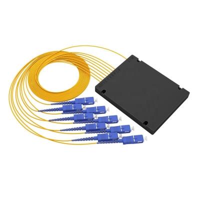 China Supply Fiber Optical PLC Splitter 1X8 1X16 SM ABS Box voor de fabricage van vezelpatchcords Te koop