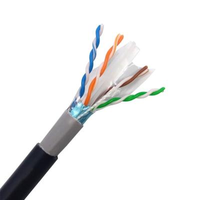 China 1000ft/305m Solid Bare Copper Double Shielded Cat 6A SFTP/SF/UTP Ethernet Netzwerk LAN Kabel zu verkaufen