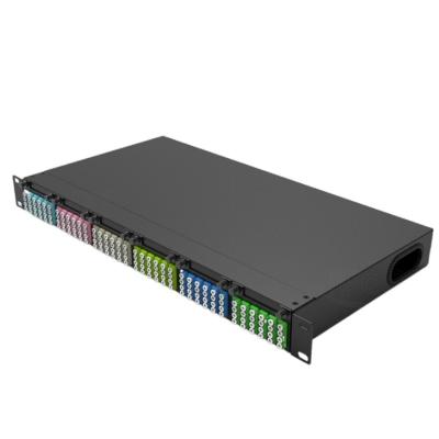 China Equipo de fibra óptica Panel de parches Modulo de cinta MPO Rack 1u 144 Core Upc/APC Negro en venta