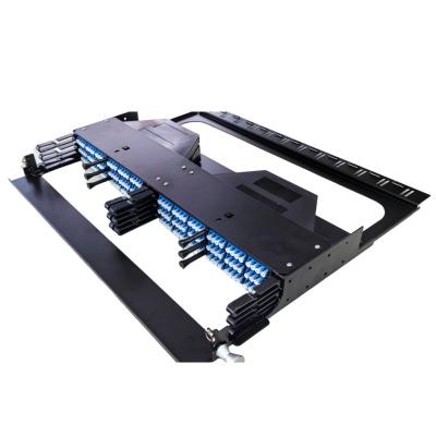 China 1U 19 Inch 144 Core 96 Port ODF 4x24F MPO Fiber Optic Patch Panel para MPO ODF de alta densidade à venda