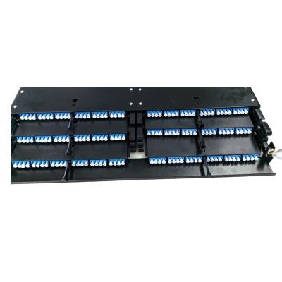 China 19 polegadas de alta densidade 144 núcleo 1U 96 portas ODF Fibra Óptica Patch Panel para rede FTTH à venda