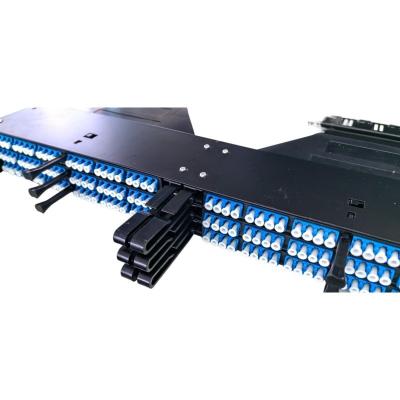 China 12-288 Núcleos Fibra Óptica Patch Panel 1U 96 Port 4x24F MPO Open Rack Mount para FTTH à venda