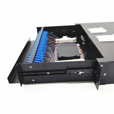 China Aplicação de Data Center Fibra Óptica ODF com 12-24 Core Scrack Mount Splicing Design à venda