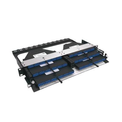 China 1U 2U 4U 144 288 576 núcleo Fibra de distribuição de quadro SC LC MPO Ultra alta densidade caixa patch Panel ODF à venda