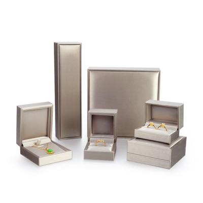 China Jewelery Packaging Logo Jewelry Packaging Box Gold Custom Ring Box Leather for sale