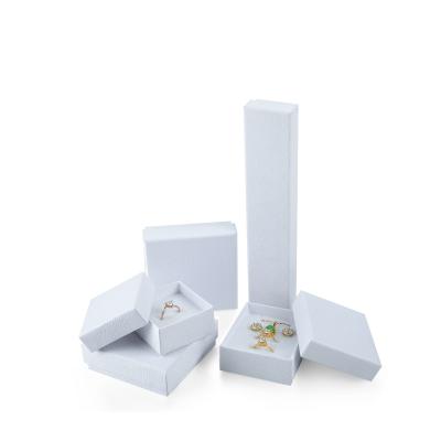 China Jewelery Packaging Clear White Cardboard Jewelry Boxes Packaging Box Necklace And Ring for sale