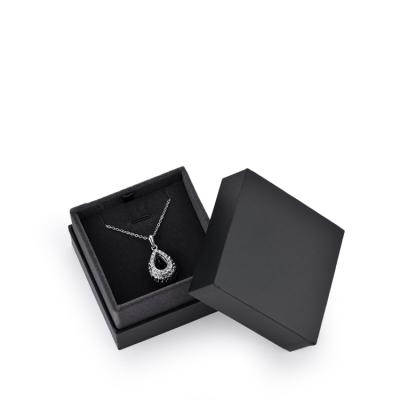 China Jewelery Packaging Diamond Jewelry Black Jewelry Boxes Plastic Strong Necklace Set Box for sale