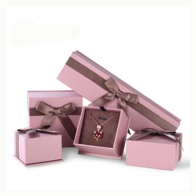 China Jewelry Packaging Customize Jewelry Boxes Cardboard Paper Wedding Gift Box Packaging With Ribbon for sale