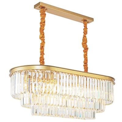 China 3 Layer Modern Nordic Luxury Crystal Pendant Light Elegant Decorative Chandelier Light For Hotel Lobby Living Room Villa for sale