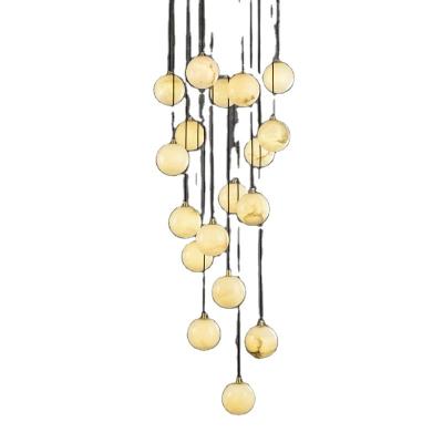 China Modern Glass Chandeliers Lights Modern Pendant Lighting Luminous Led Lamp Luxury Home And Decorative Staircase for sale