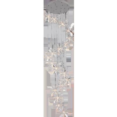 China Modern iwork lighting art deco ceiling star chandelier shinning modern starry led pendant lamp for stairs hotel restaurant for sale