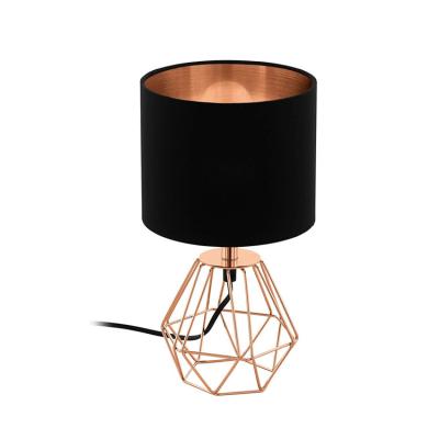 China Nordic modern design luxury decorative bedroom gold brass table lamp with LED lights for sale