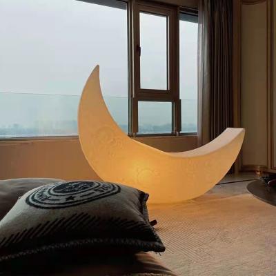 China Nordic Modern Creative Moon Living Room Hotel Corner Standing Light Modern Minimalist Designer Art Decoration Standing Led Floor Lamp for sale