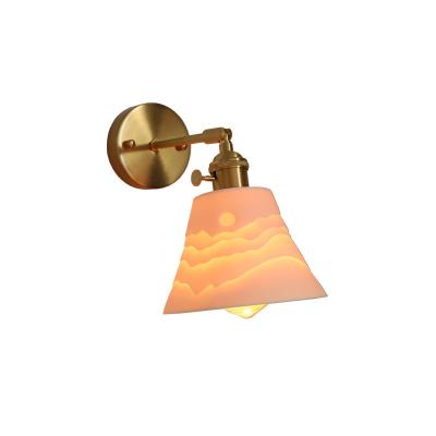 China Modern Landscape Simple Design Creative Modern Ceramic Wall Lamp For Living Room Dining Room Bedroom Corridor Indoor Light for sale