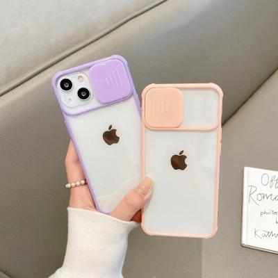 China Shockproof 3 in 1 Shockproof TPU+PC+Acrylic Camera Push Window Mobile Phone Case For iPhone 13 Pro Max for sale