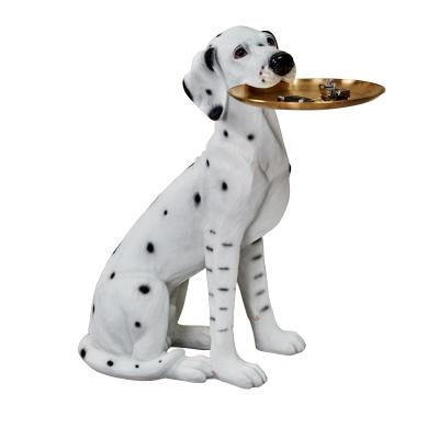 China World Creative Dalmatian Dalmatian Floor Decoration Storage Tray Home Living Room Home Decor Housewarming Large Animal Housewarming Gift for sale