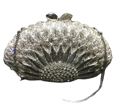 China New Luxury Elegant Water Crystal Diamond Sparkle Clutch Bag With Cross-Launched Evening Clutch Bag for sale