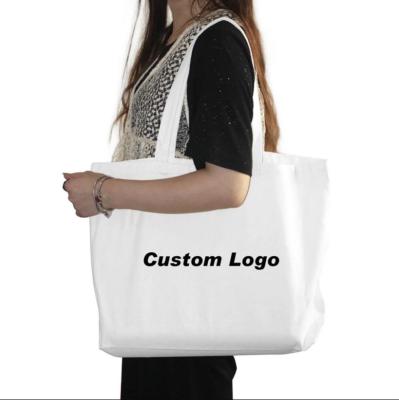 China Logo Blank Canvas Grocery Shopping Custom Washable Wholesale Handled Tote Bag for sale