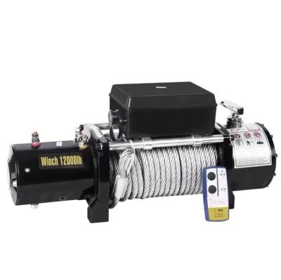 China AUTOMATIC Winch Hot Selling 12000 Pound Stable Pull Vehicle 12V/24v4x4 Remote Control Electric Micro Winch for sale