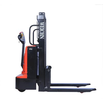 China Hotels Electric Hand Forklift Stacker Truck Electric Walk Behind Pallet Jack Full Electric Pallet Stacker Forklift for sale