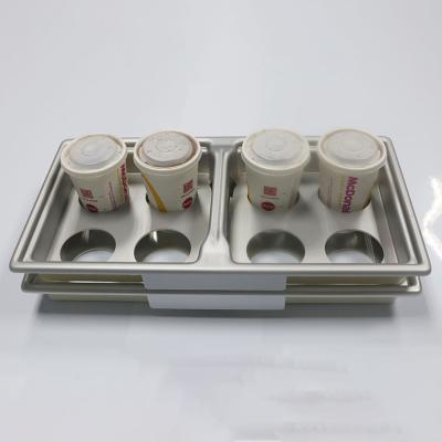 China Scratch Proof And Stylish Vacuum Forming Thermoforming ABS Plastic With Hole Drinks Serving Tray Manufacturer for sale