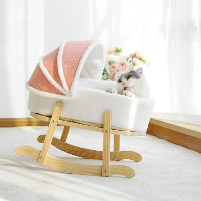 China Travel Cat Dog Bed Soft Plush Cat Hammock Detachable Pet Cradle for sale