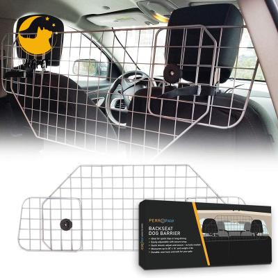 China Heavy Wire Mesh Universal Vehicle Separator, Pet Cargo Compartment Travel Door In Cargo Area Adjustable Dog Car Barriers for sale