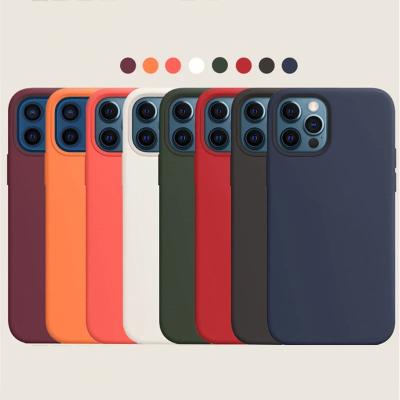 China Original Official Shockproof Silicone Case For iPhone 14 13 12 Pro X XS Max XR XS Plus Case For iPhone 11 12 Mini Pro Max Case Full Cover for sale