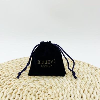 China Recyclable Velvet Pouches Custom Jewelry Gift Cosmetic Drawstring Bags for sale