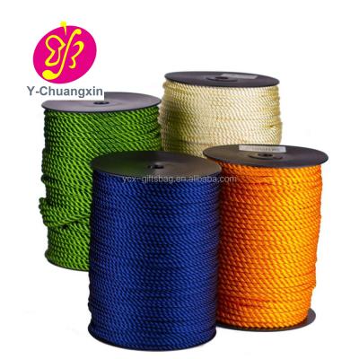 China Polyester China Factory Customized Nylon Braided Twisted Rope 3mm Colorful for sale