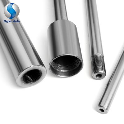 China Professional SAE1035/SAE1045 Carbon Steel Passing Bar Threaded Hydraulic Piston Chrome Rods For Shock Absorber for sale