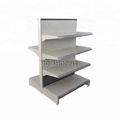 China Single Sided Supermarket Display Rack, Double Sided Gondola Used Supermarket Shelves, Supermarket Floor Display Rack for sale