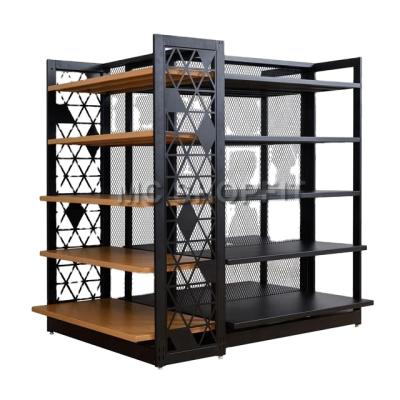 China Shop Store Shelf Grocery Double Sided Display Rack for sale