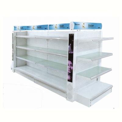 China Double Sided Makeup Gondola Supermarket Shelves for sale