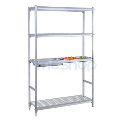 China Low Power MC Warehouse Freezer Shelf Modular Storage Aluminum Rack Corrosion Protection Cold Room Shelving for sale