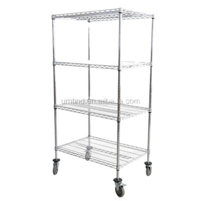 China Sustainable Kitchen Storage Wire Shelf , Heavy Duty Wire Cart for sale