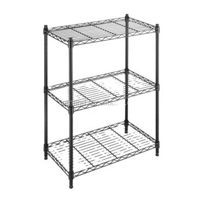 China Sustainable 3 Tiers Chrome Wire Shoes Shelves , Shoes Display Stands for sale