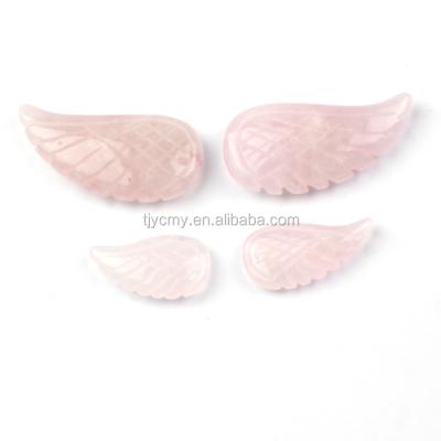 China No Wing Natural Rose Quartz Charm Women Pendant Jewelry for sale