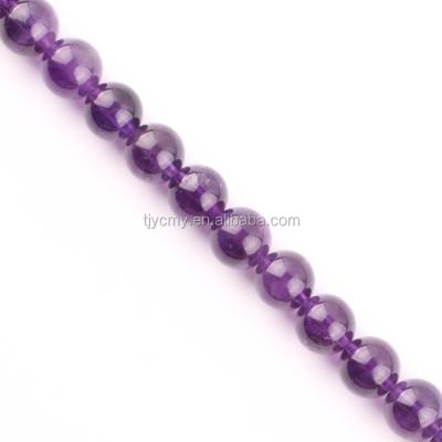 China No Grade Natural Purple Amethyst Brazil Amethyst DIY Gemstone Single Round For Women Jewelry for sale