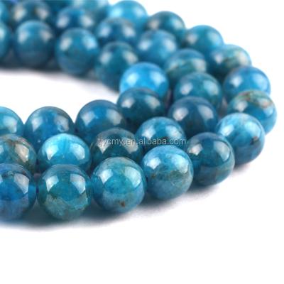 China None Grade Top Wholesale Blue Apatite Gemstone 8mm Natural Series For Luxury Jewelry for sale