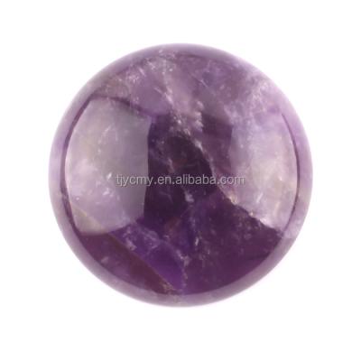 China No Gemstone Beads Amethyst Fluorite Cabochon For Jewelry Size 30mm Customized for sale