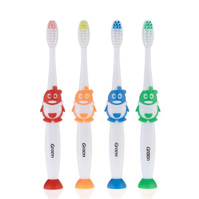 China Environmental Friendly Shape Children's Cartoon Position OEM Toothbrush Bottom With Suction Cup Can Stand for sale