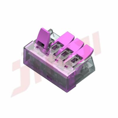 China Power PCCT 221 Series 412-415 Mini Fast Wire Connectors Universal Compact Wiring Connector Flattening Terminal Block for sale